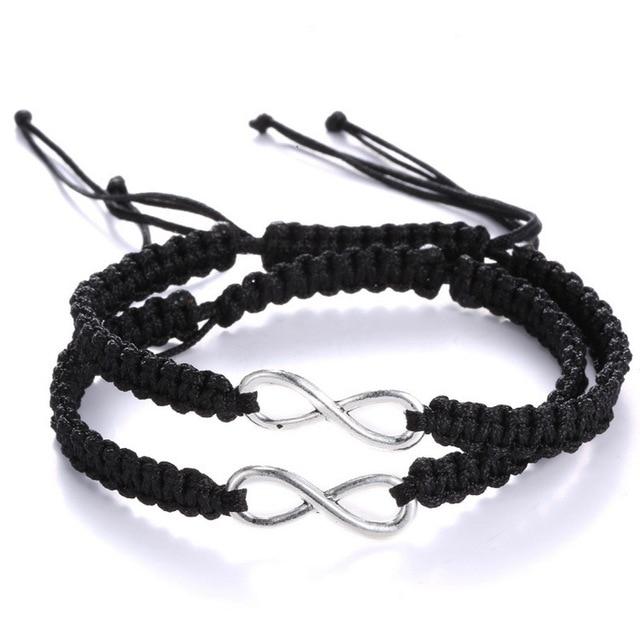 Pulseras tejidas a mano para parejas, regalo para novias, pulsera de joyería para mujer