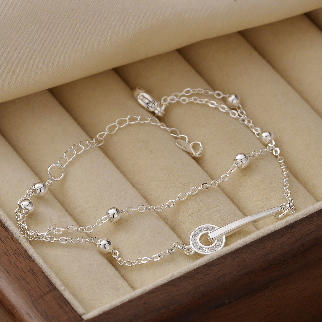 Doppellagiges Twin Ring Armband für Damen