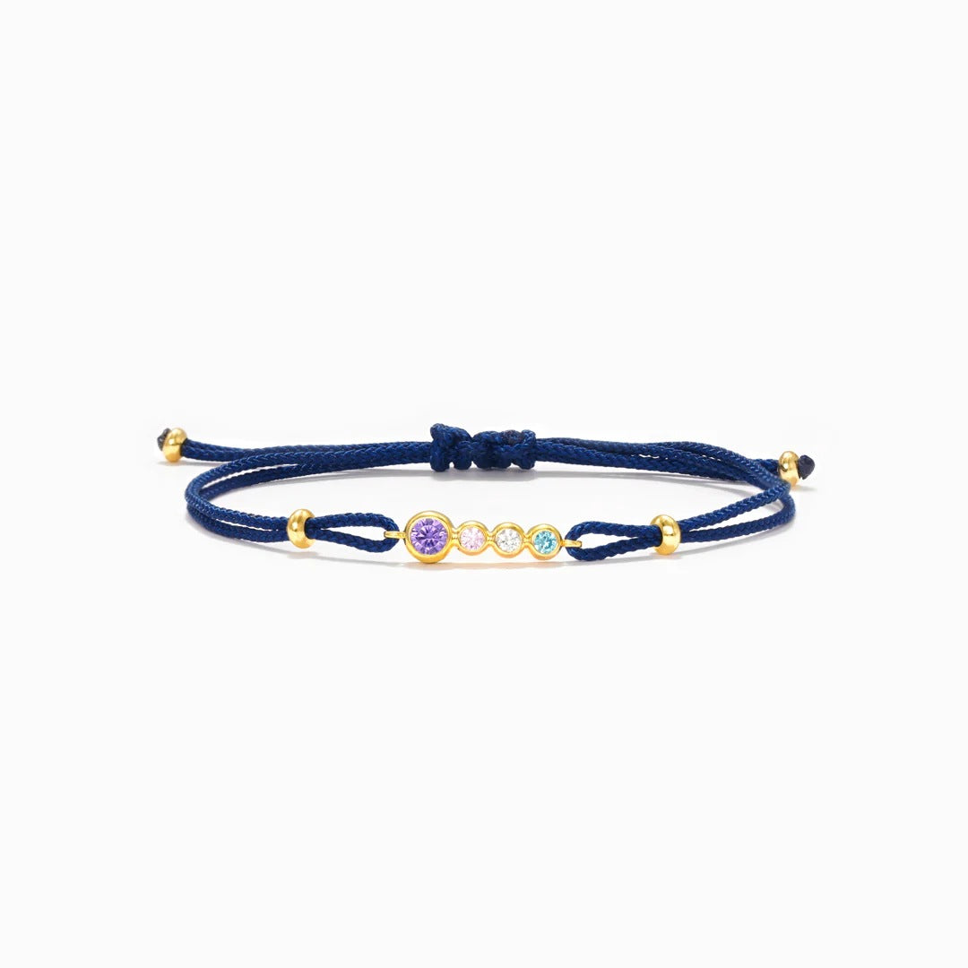 Pulsera Trenzada de Zircón Color Plata Esterlina 925
