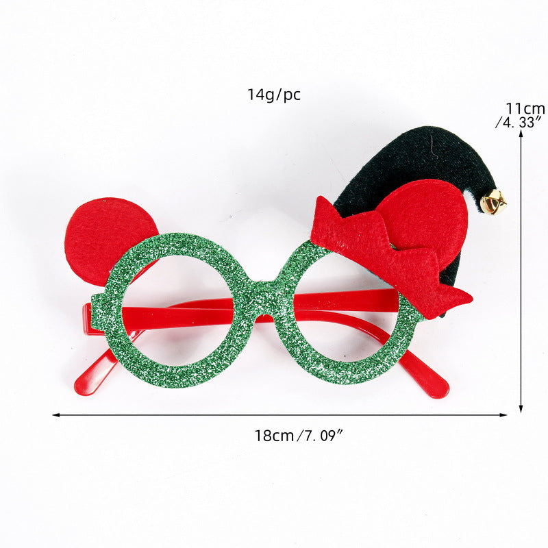 Weihnachtliche kreative Partybrille zum Verkleiden