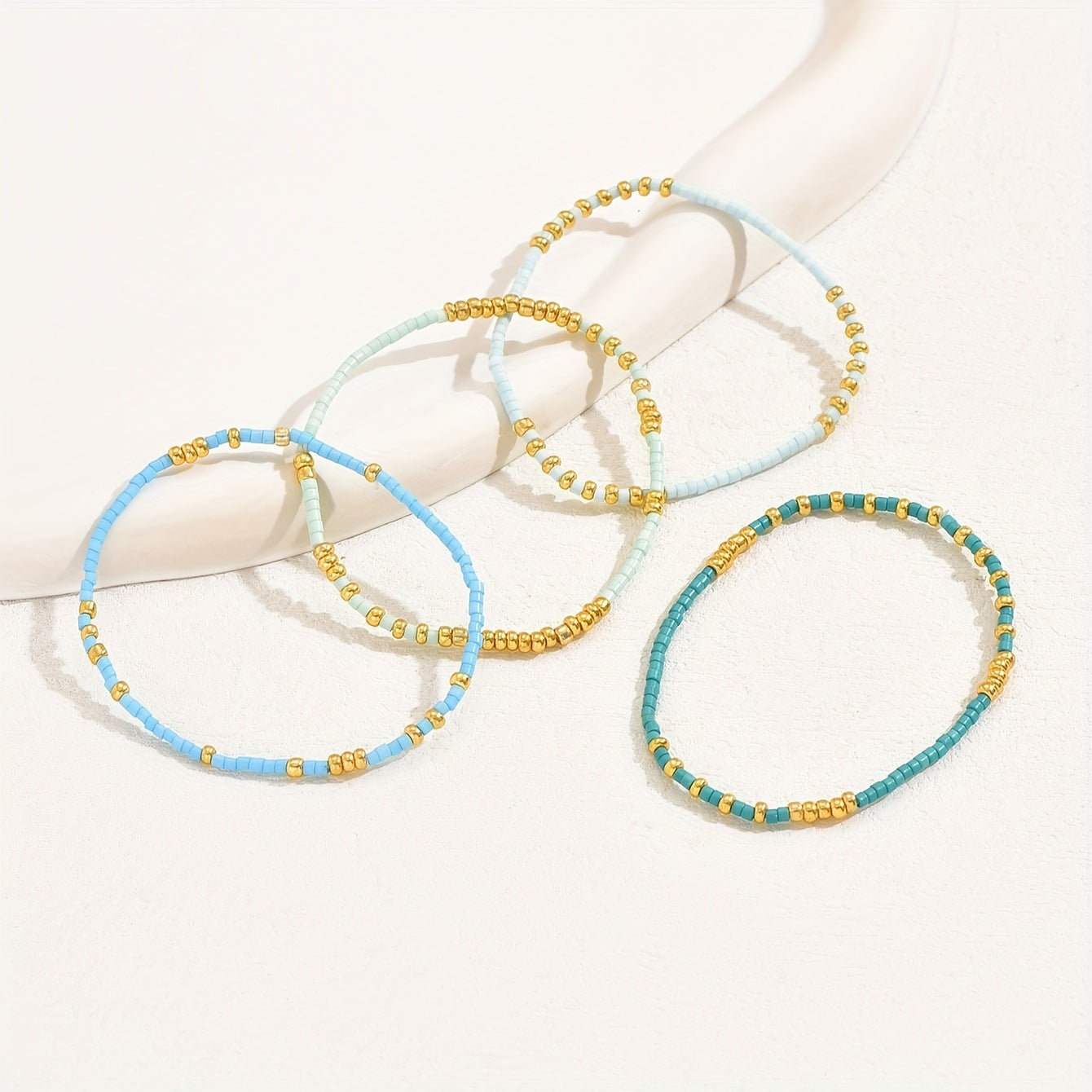 Bohemian Colorful Seed Bead Elastic Bracelet