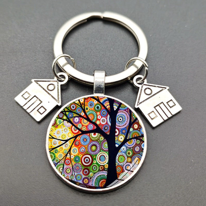 Llavero Colgante de Cristal con Letras Creativas