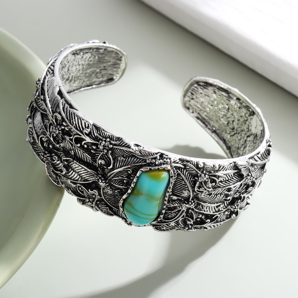 Pulsera de mariposa de turquesa chapada en aleación para hombre