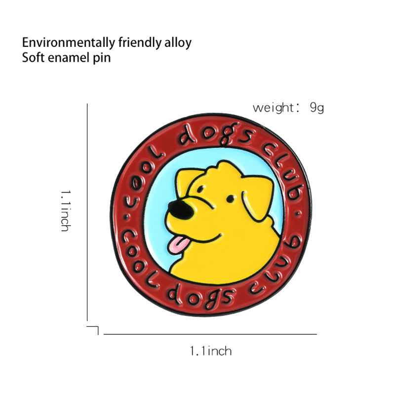 Bonito broche de patito amarillo de esmalte de dibujos animados
