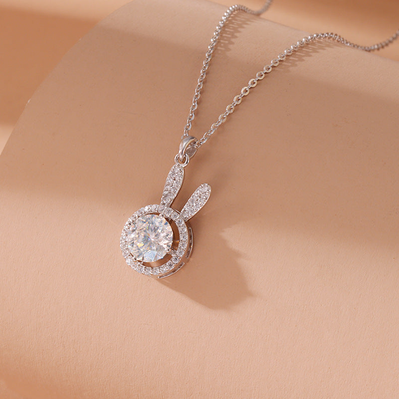 Hasenkette für Damen, aus 925er Sterlingsilber
