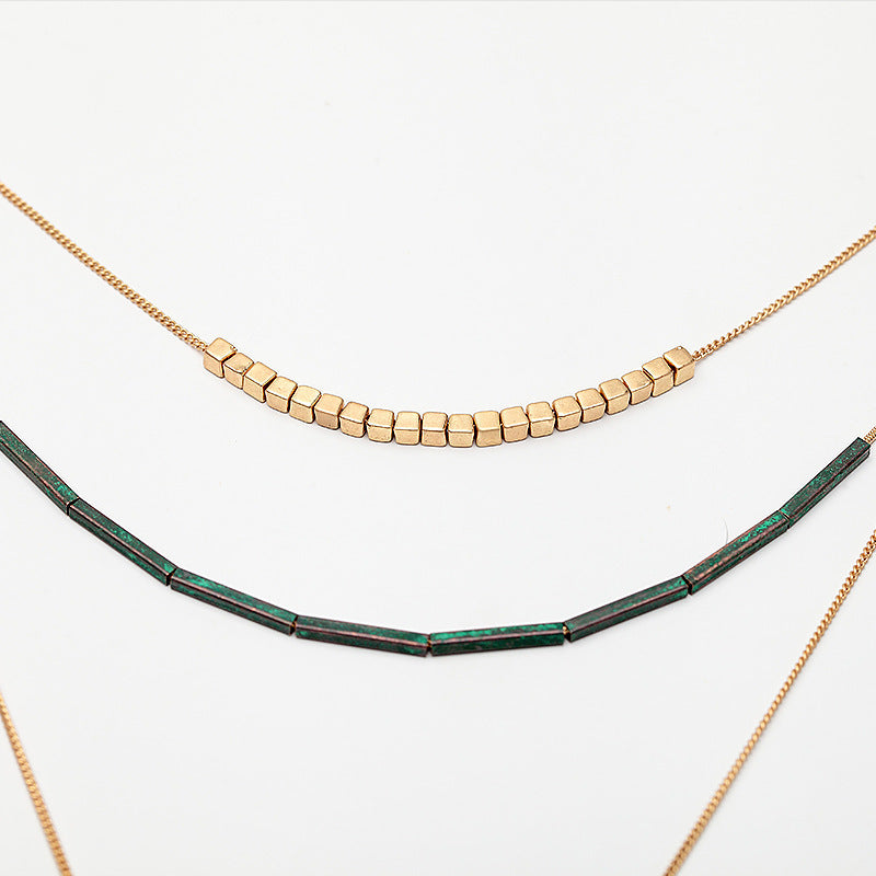 Vintage Multi-layered Ladies Necklace Sweater