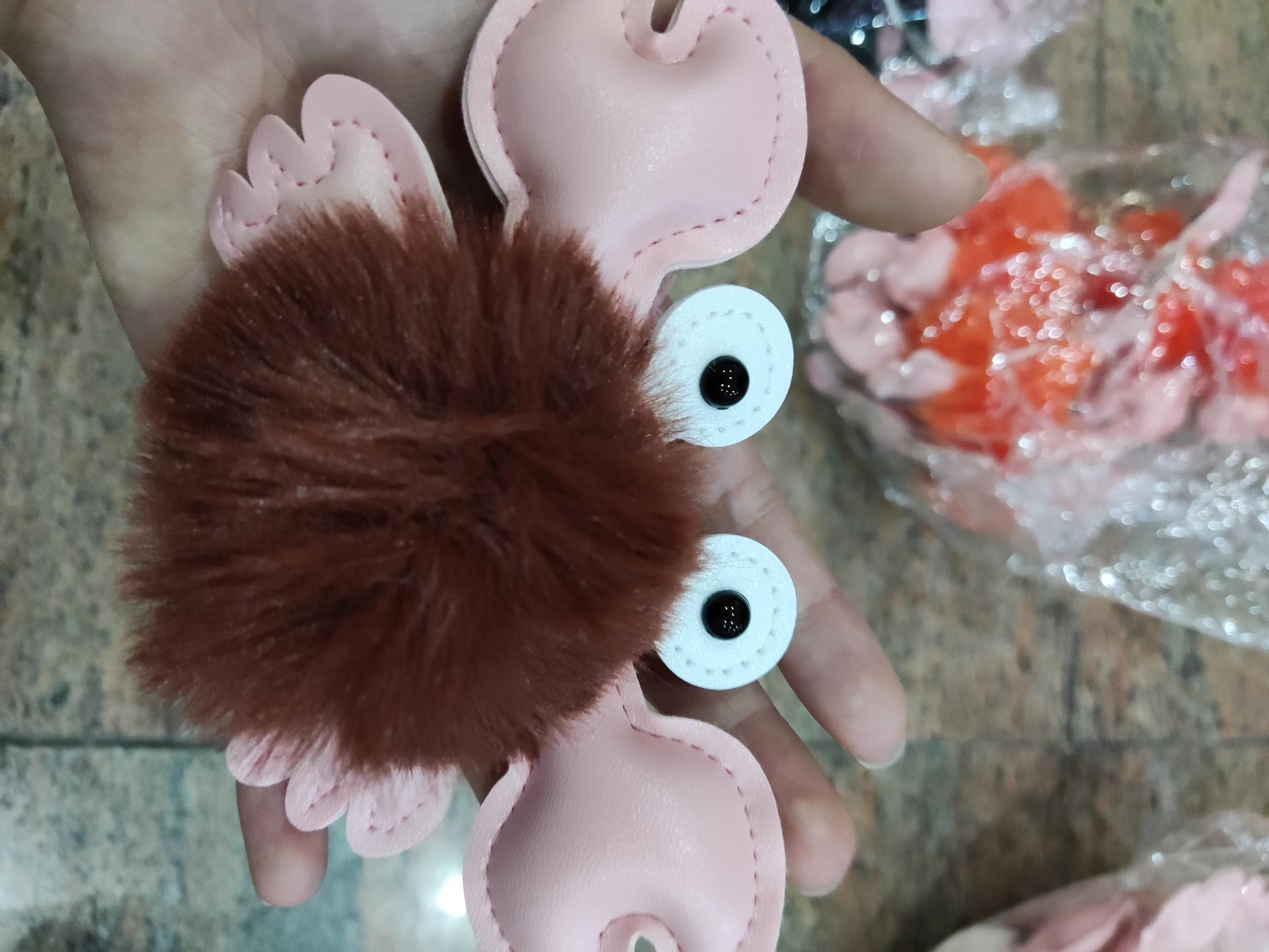 Llavero con colgante de cangrejo lindo de dibujos animados
