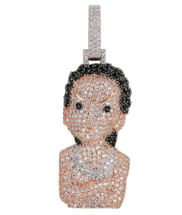 Iced Out The Boondocks Anhänger CZ Halskette Kette Herren Damen Mikro Gepflastert Hip Hop Gold Silber Farbe Bling Charm Ketten Schmuck