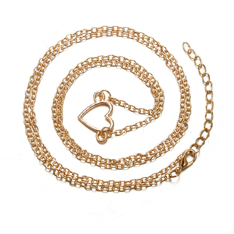 Joyería de moda con cadena de cintura de corazón de melocotón