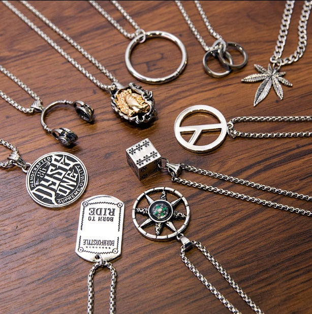 Hiphop pendant titanium steel chain pendant for men and women