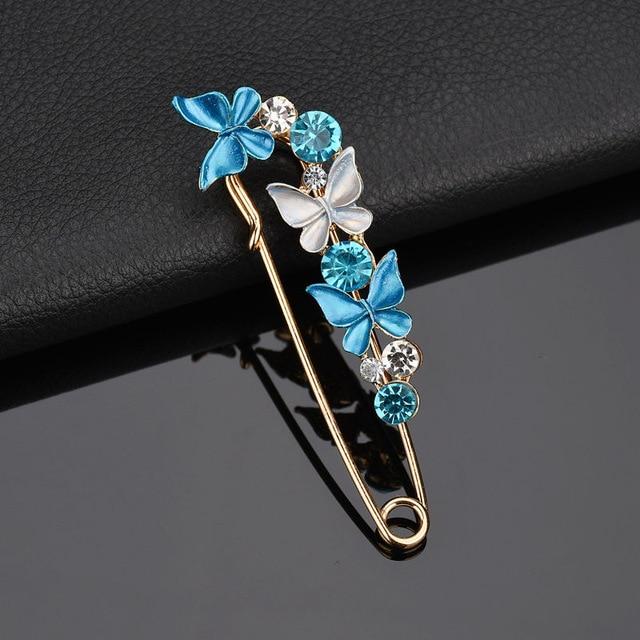 Vintage Elegant Colorful Rhinestone Flower Brooch