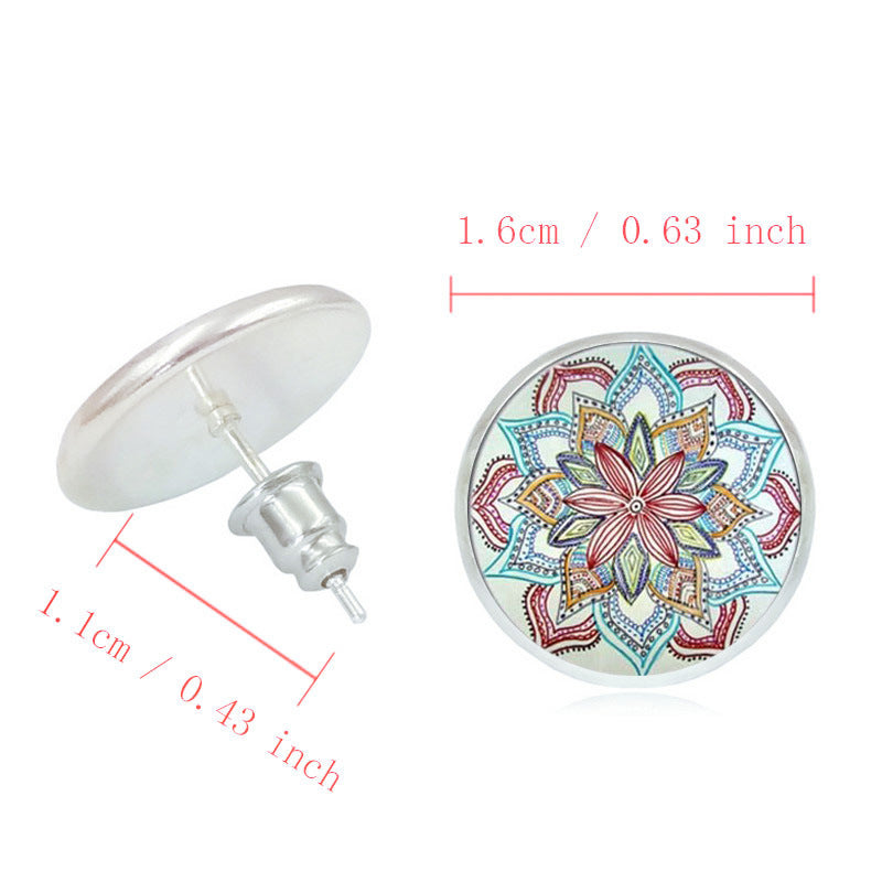 Mandala-Blumen-Zeit-Edelsteinkette