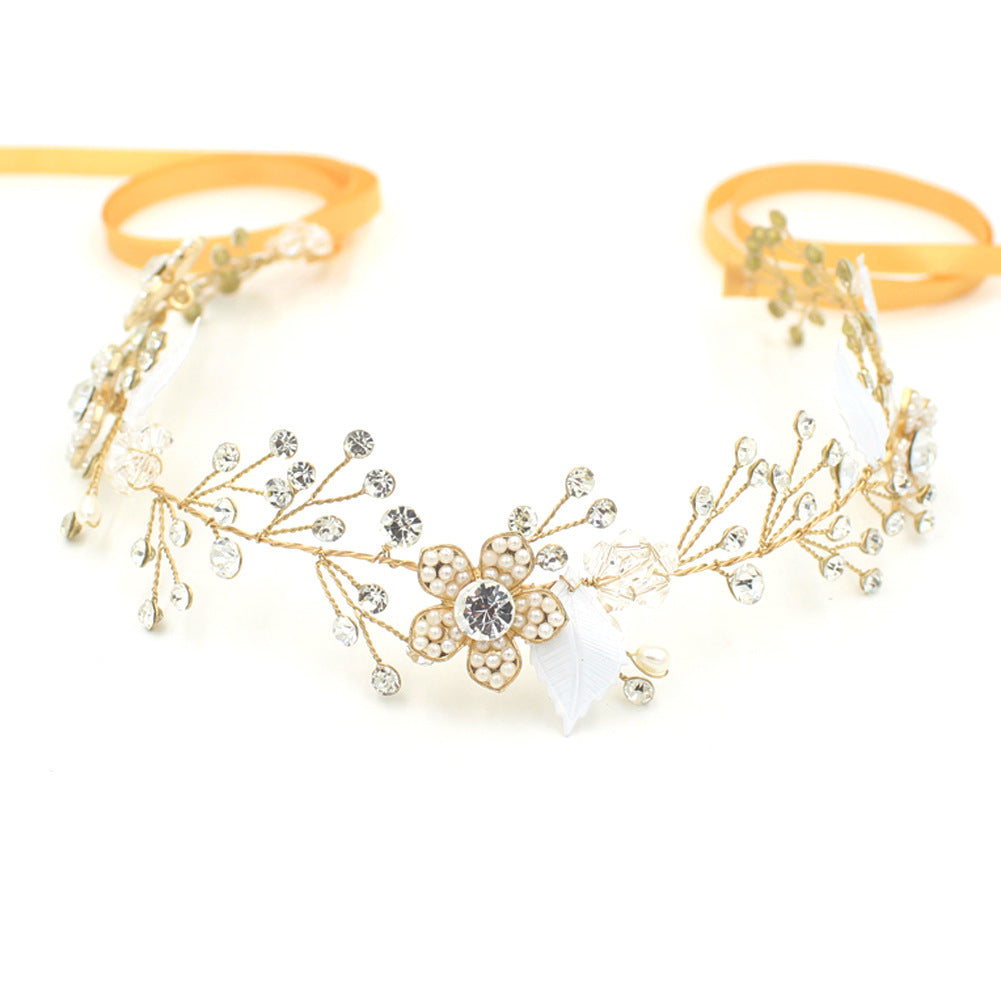 Europäischer und amerikanischer High-End-Braut-Perlenkristallschmuck Krone Haarschmuck handgefertigter Schmuckhandel