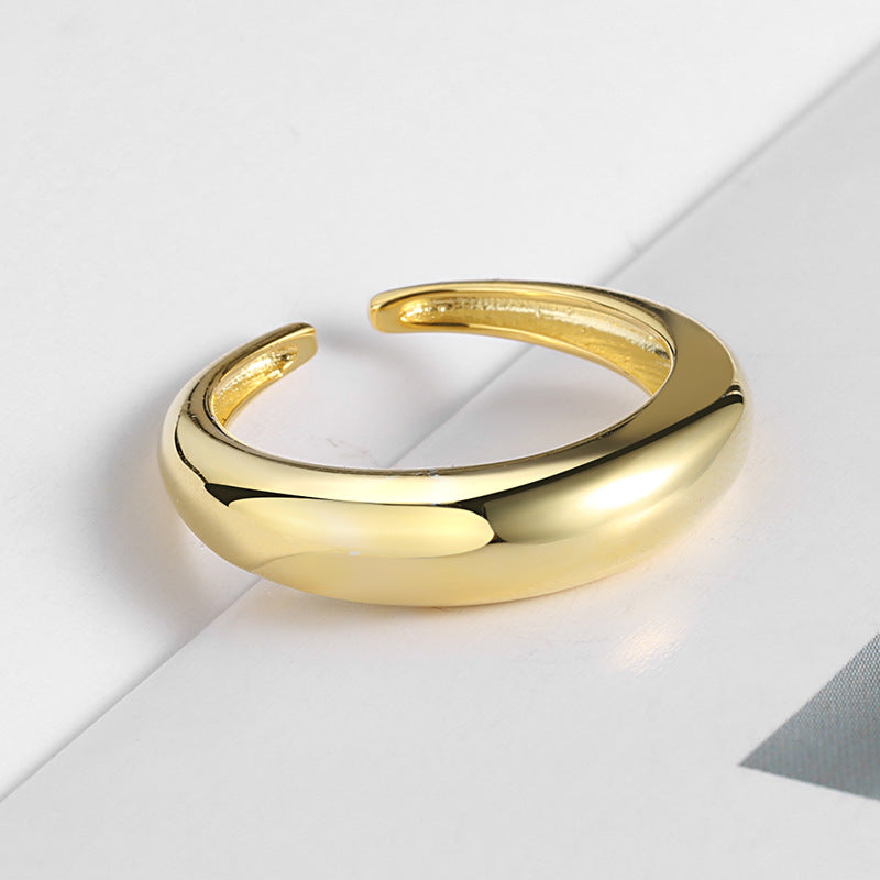 Mode Halbmondring Ring Persönlichkeit Trendring