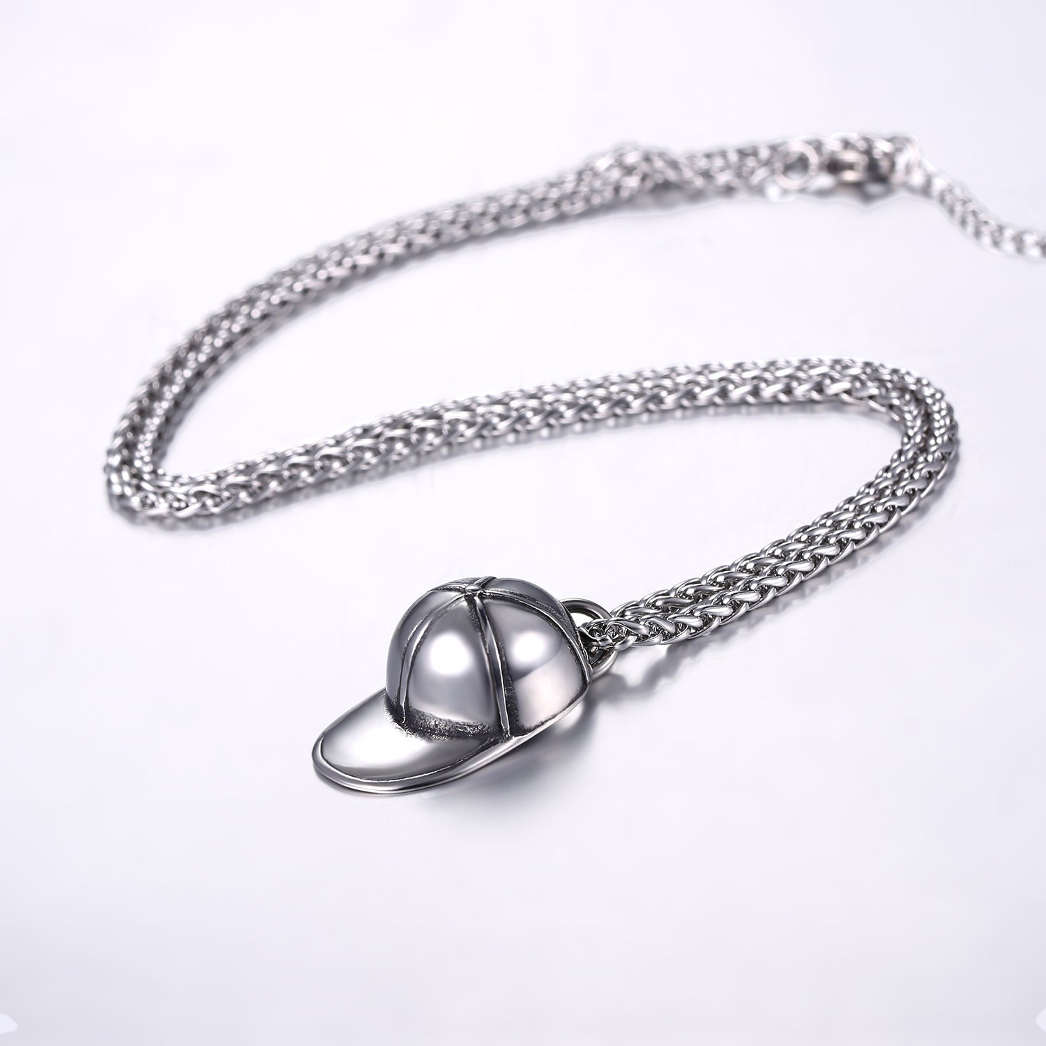 Collar con colgante único para hombre de acero inoxidable negro