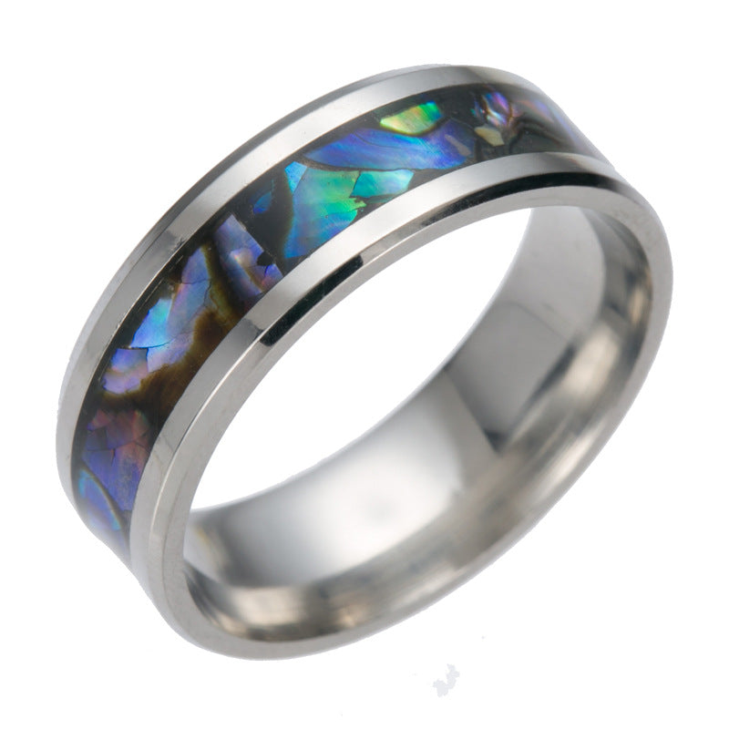 Titanstahl Farbige Schalenring Hochwertiger Ring Herren Herren Herren Neue Persönlichkeit Geschenk Europa und die Vereinigten Staaten Explosionsfabrik