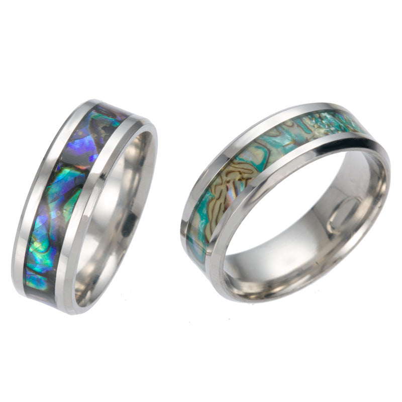 Titanstahl Farbige Schalenring Hochwertiger Ring Herren Herren Herren Neue Persönlichkeit Geschenk Europa und die Vereinigten Staaten Explosionsfabrik