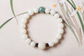 Natürliche weiße Jade Bodhi Armbänder Perlen Armbänder Damen schlichte Bodhi Armbänder Transfer Perlen