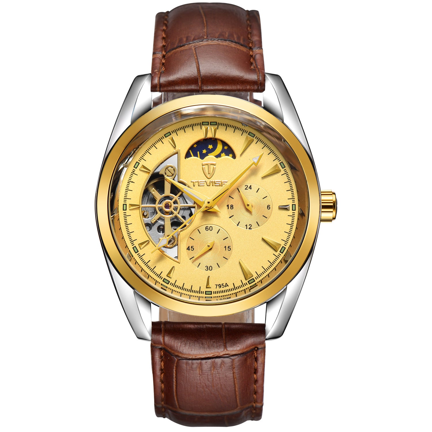 P Katwis Uhren Tourbillon Uhren Männer durchbrechen das Ende der Sterne wasserdichte mechanische Automatikuhren