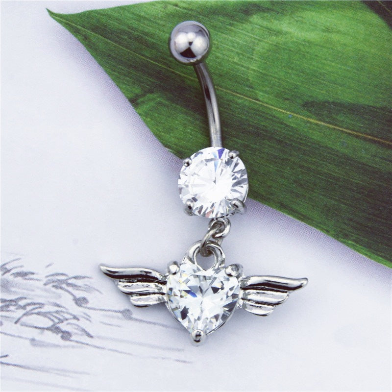 Herzförmiges Bauchnabelpiercing Körperschmuck