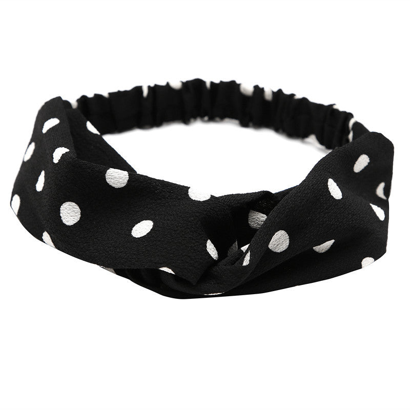 Women's Polka Dot Printed Bohemian Sweet Simple Hair Band