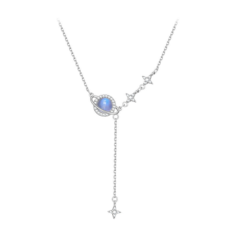 Women's S925 Sterling Silver Star Universe Necklace