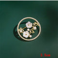 Broche de disfraz con diseño de flor hueca de planta estilo chino