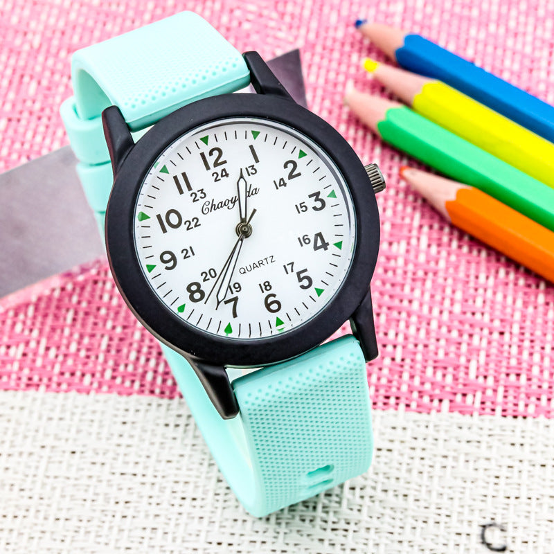 Reloj electrónico digital transparente impermeable de aguja luminosa