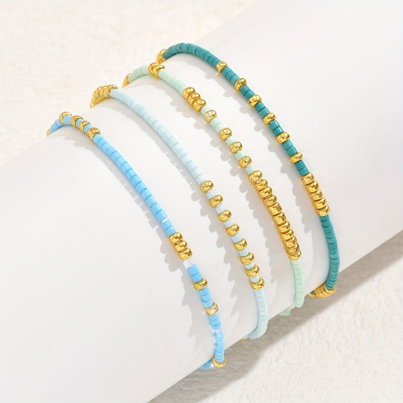 Bohemian Colorful Seed Bead Elastic Bracelet