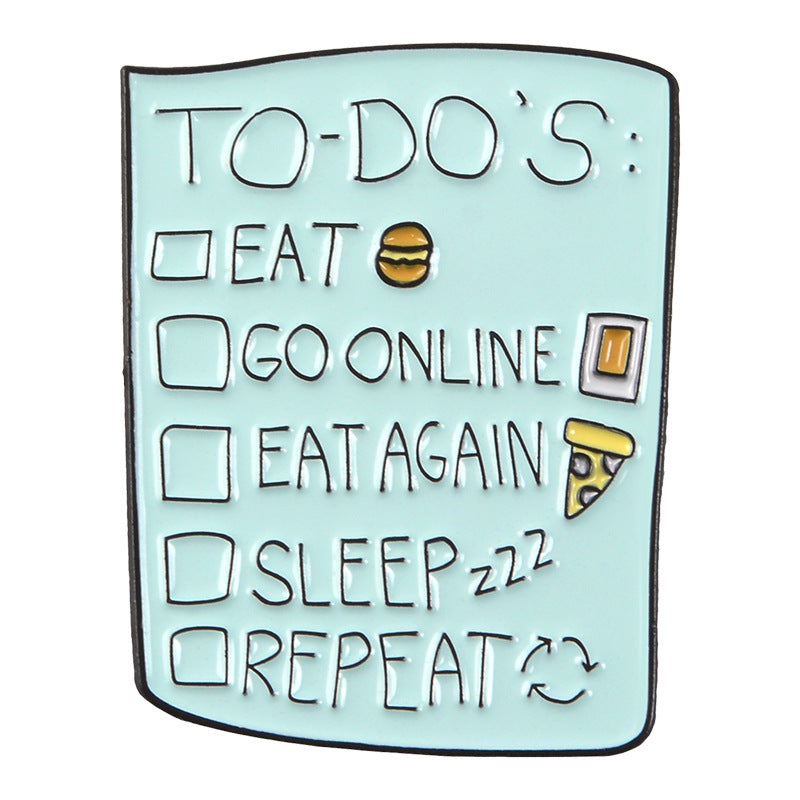 Lindo broche de pasta de dientes y cepillo de dientes de dibujos animados