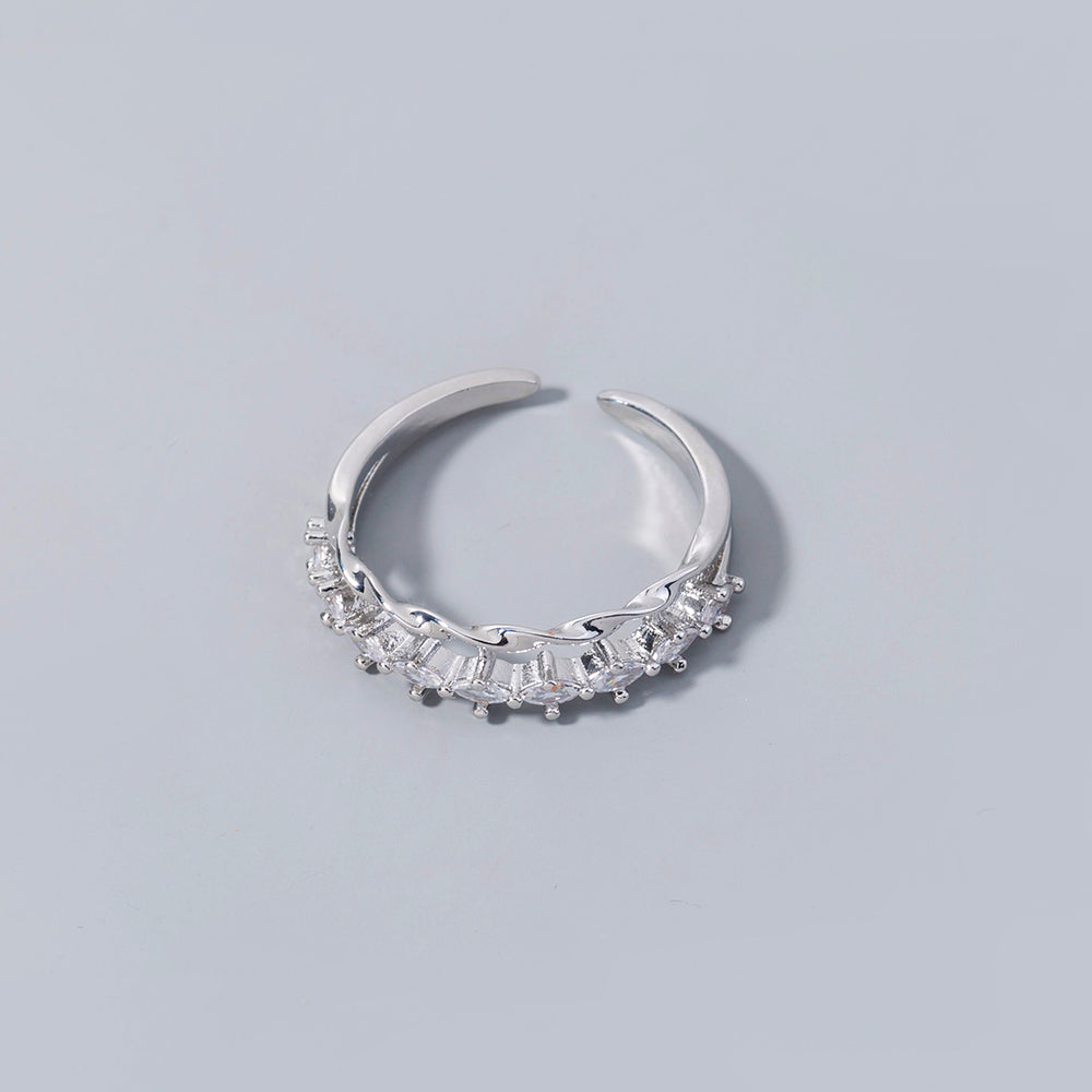Wassertropfen Zirkon Messingring