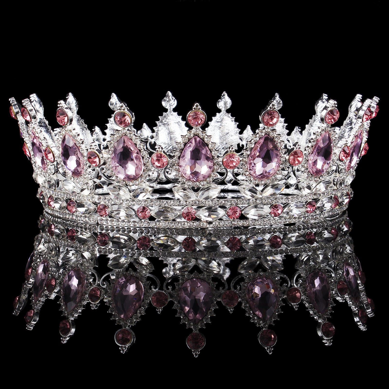 Barocke Brautkrone Kopfschmuck Strass-Haaraccessoires