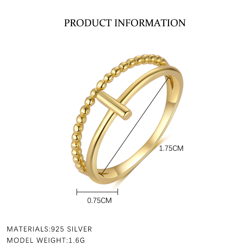 Geometrischer, offener Damenkreuzring mit Diamanten, ein einzigartiges Statement-Stück