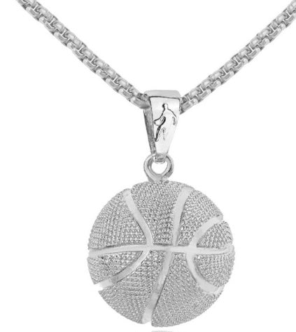 Basketball Anhänger Europäische und Amerikanische Edelstahl Halsketten