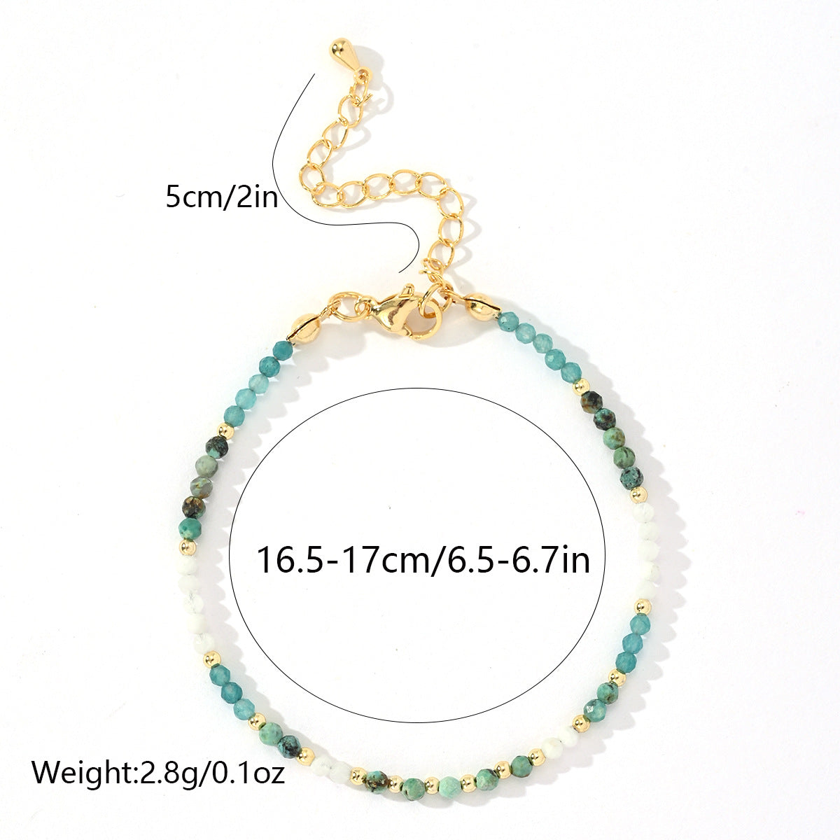 Pulsera de cuerda con cuentas de piedra natural estilo bohemio para mujer