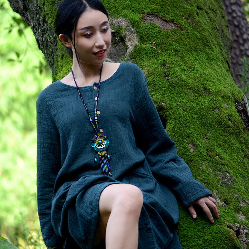 Joyería de collar largo estilo étnico para mujer
