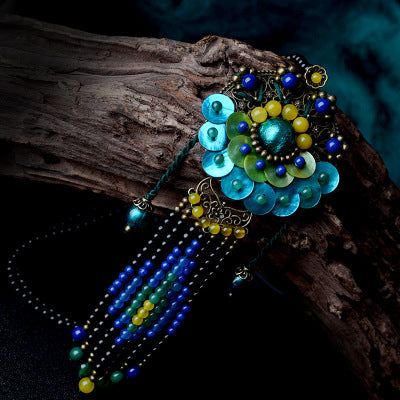 Joyería de collar largo estilo étnico para mujer