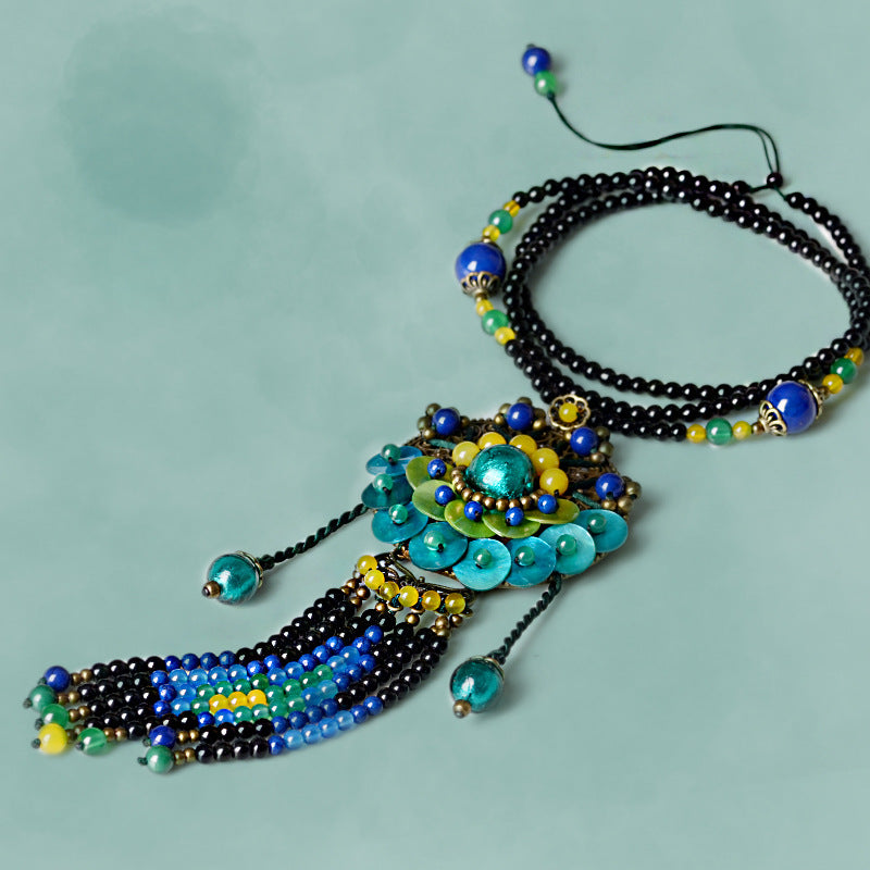 Joyería de collar largo estilo étnico para mujer