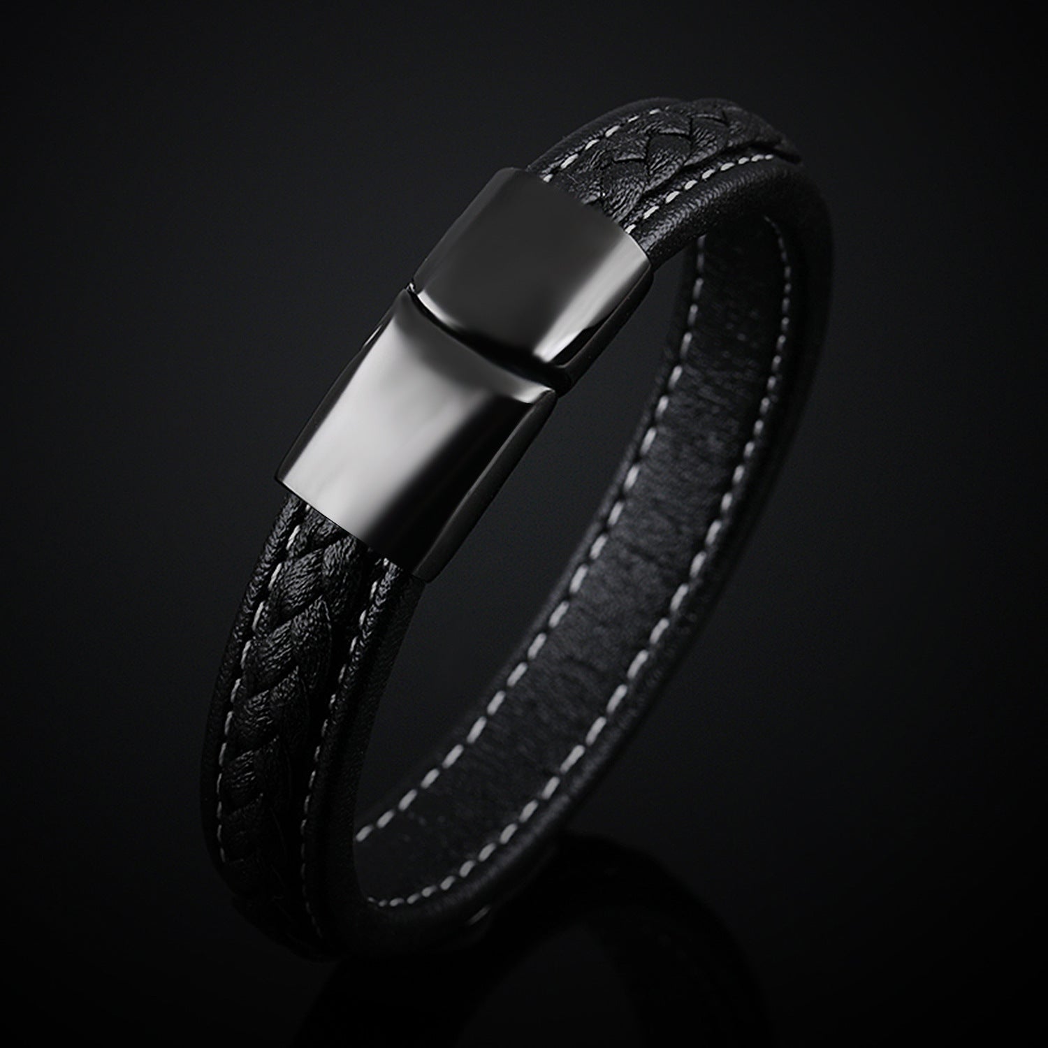 Armband aus schwarzem Titanstahl