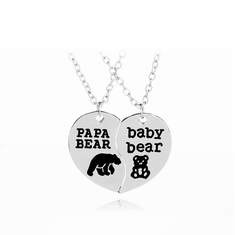 Muttertagsgeschenk Papa Bär Baby Bär Halskette