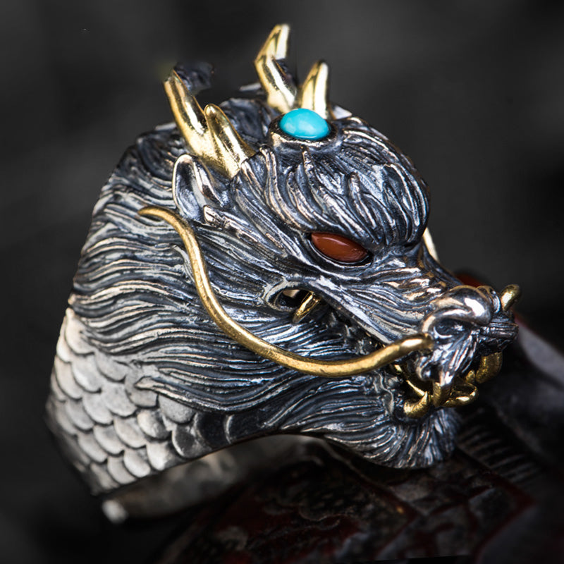 Handgemachter Drachenring
