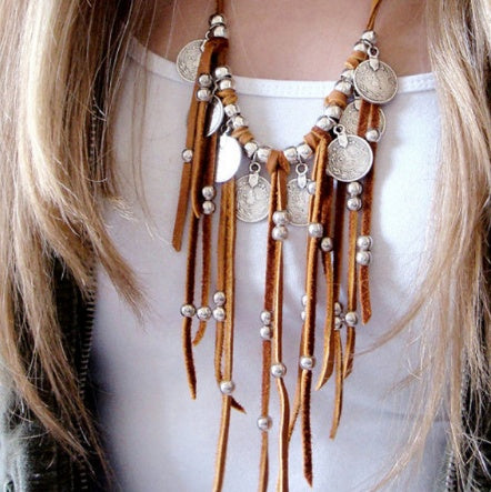 Fantastische Fransen-Boho-Halskette
