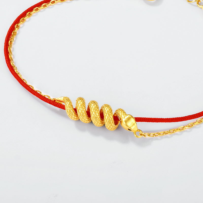 Pulsera de dama Año de la Serpiente enroscada