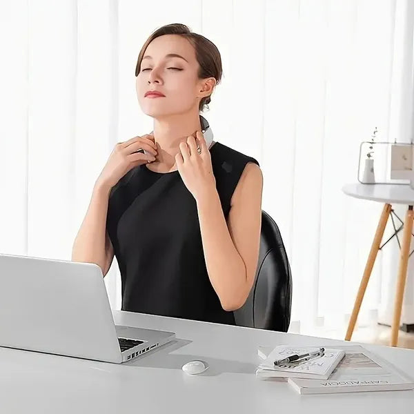 Masajeador Cervical Inteligente Multifunción Hogar Masajeador de Hombros y Cuello con Calor Masajeador de Cuello por Vibración Conveniente Tipo Universal para Hombres y Mujeres