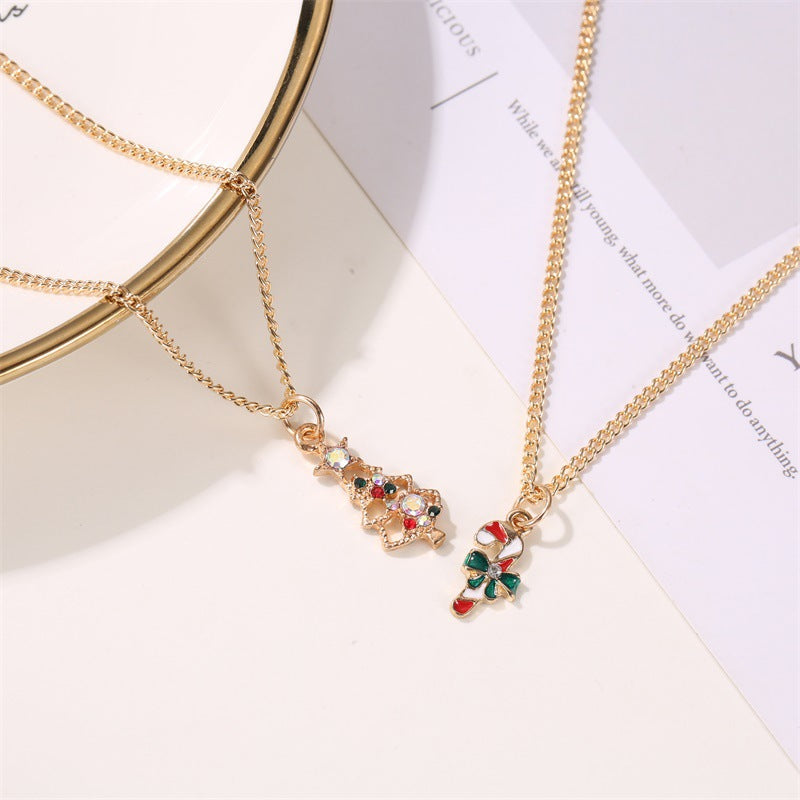 Collar de aceite goteador de caña con copo de nieve navideño
