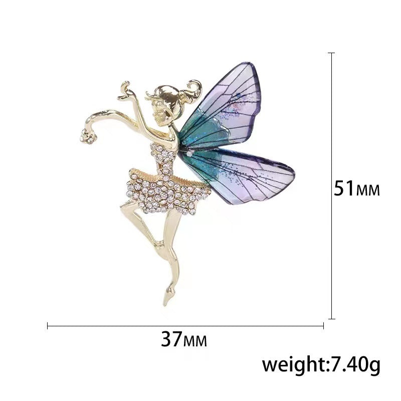 Transparent Acrylic Angel Brooch Clothes Accessories