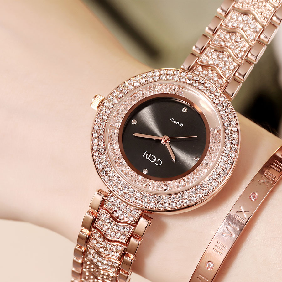 Reloj de mujer con correa de diamantes