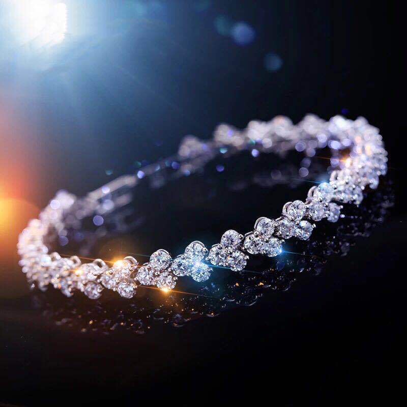 Pulsera de cristal para mujer, chapada en oro, plata y oro rosa, pulsera de terapia magnética, joyería de salud