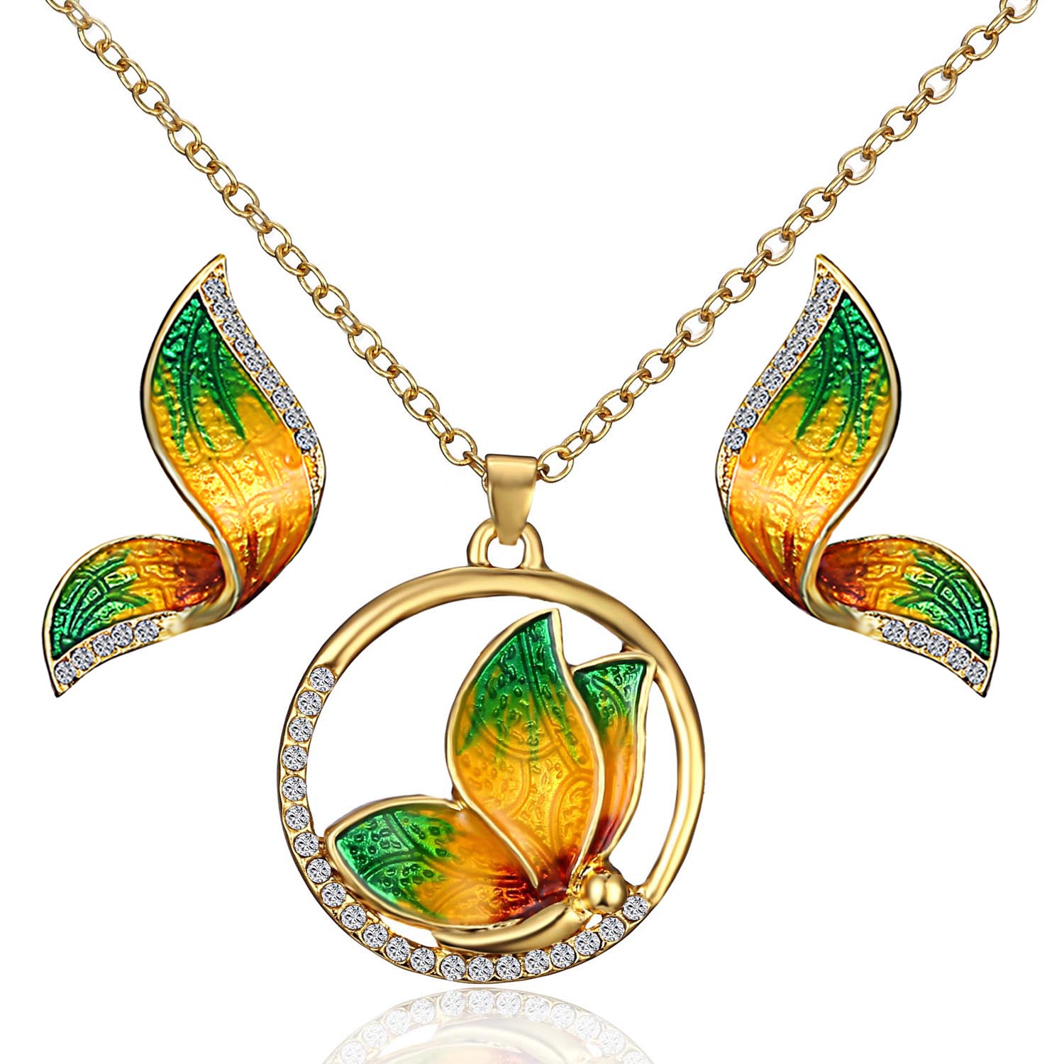 Schmetterling Perlenohrstecker-Set