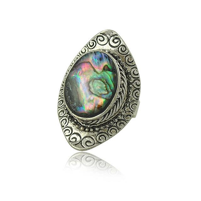 Tibetisch versilberter Boho-Ring & Armbänder